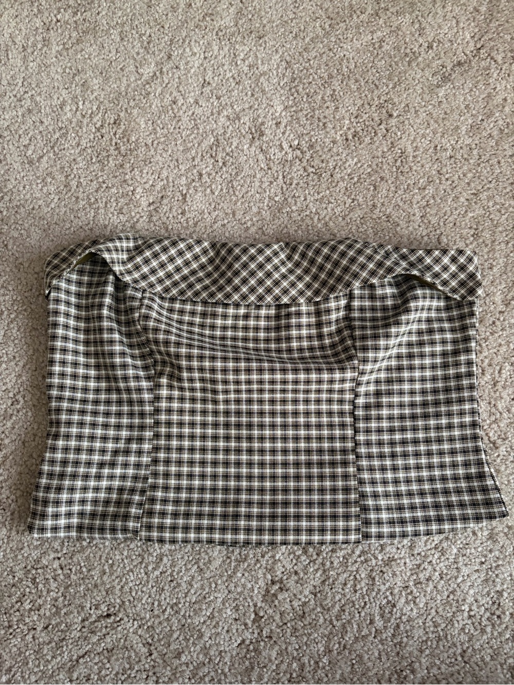 Princess Polly women’s green gingham summer going out strapless tube top sz US 8
